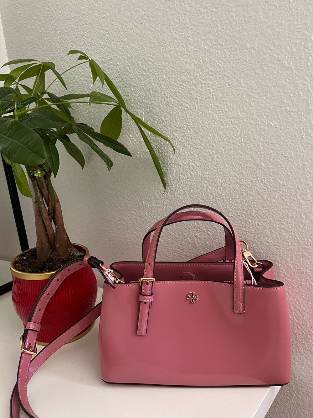 Tory Burch Pink Ginger Emerson Mini Tote